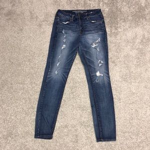 American Eagle Skinny Jeans, High Rise Regular 8